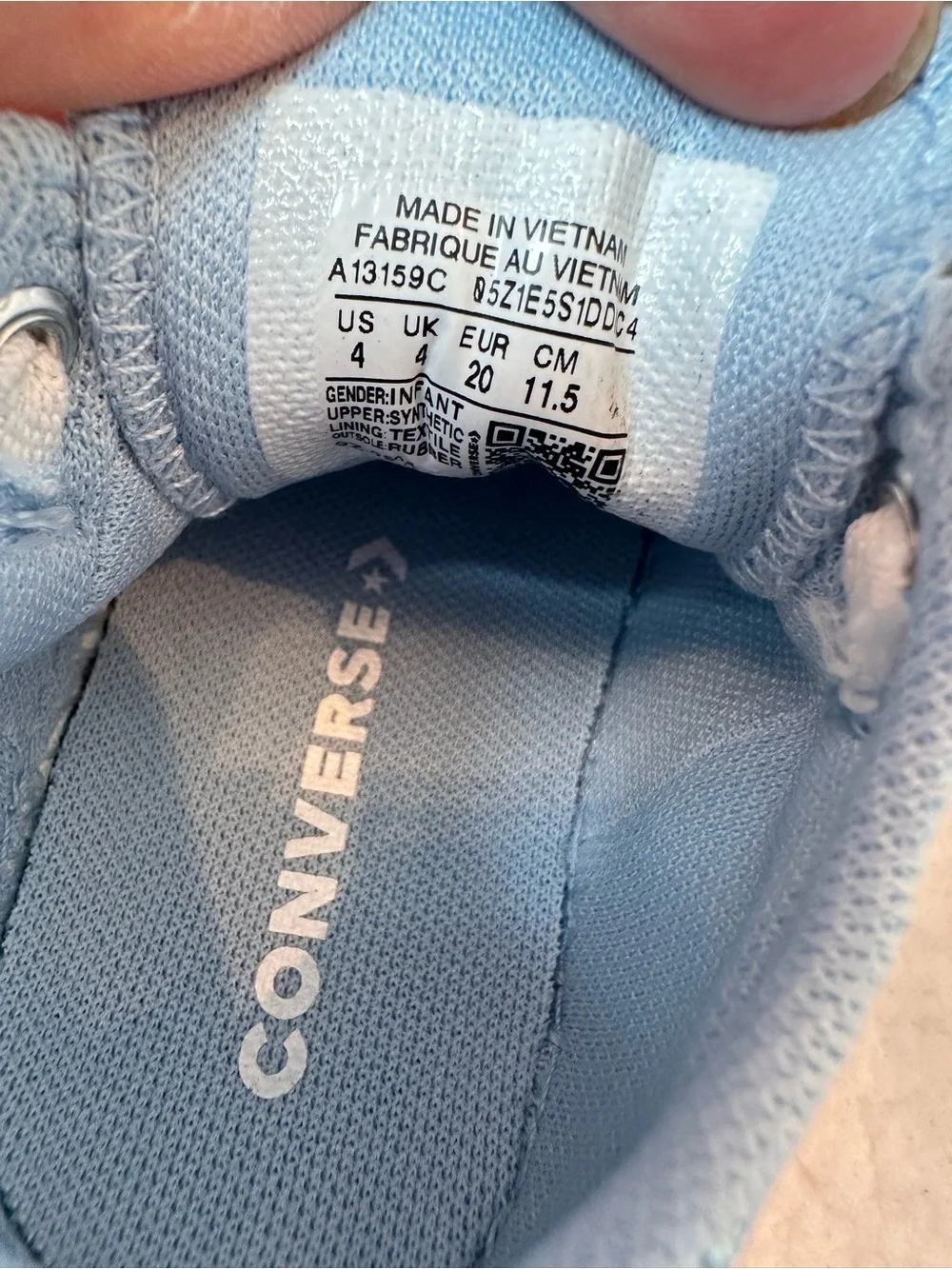 Baby Converse Blue Glitter Sneakers